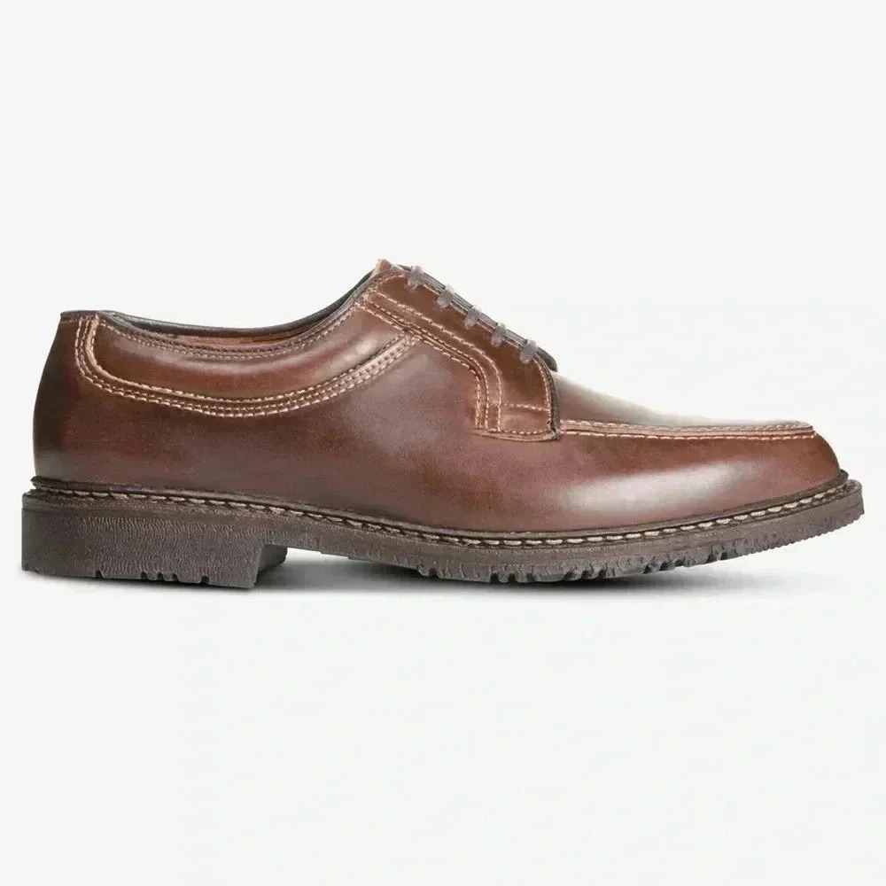 [7.5D]Allen Edmonds Wilbert Men Comfort Shoe  Brown Leather Oxford Dress Shoes.